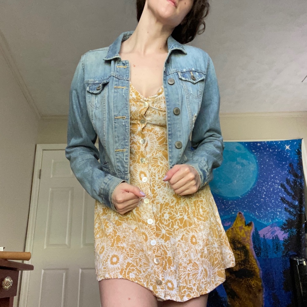 American Eagle Distressed Denim Jacket